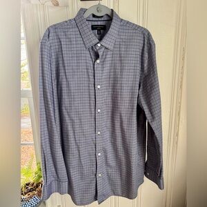 Banana Republic Blue Checkered Button Down Shirt